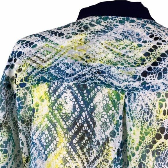 Tahari Long Sleeve Sheer Blouse Size Medium - Picture 5 of 8